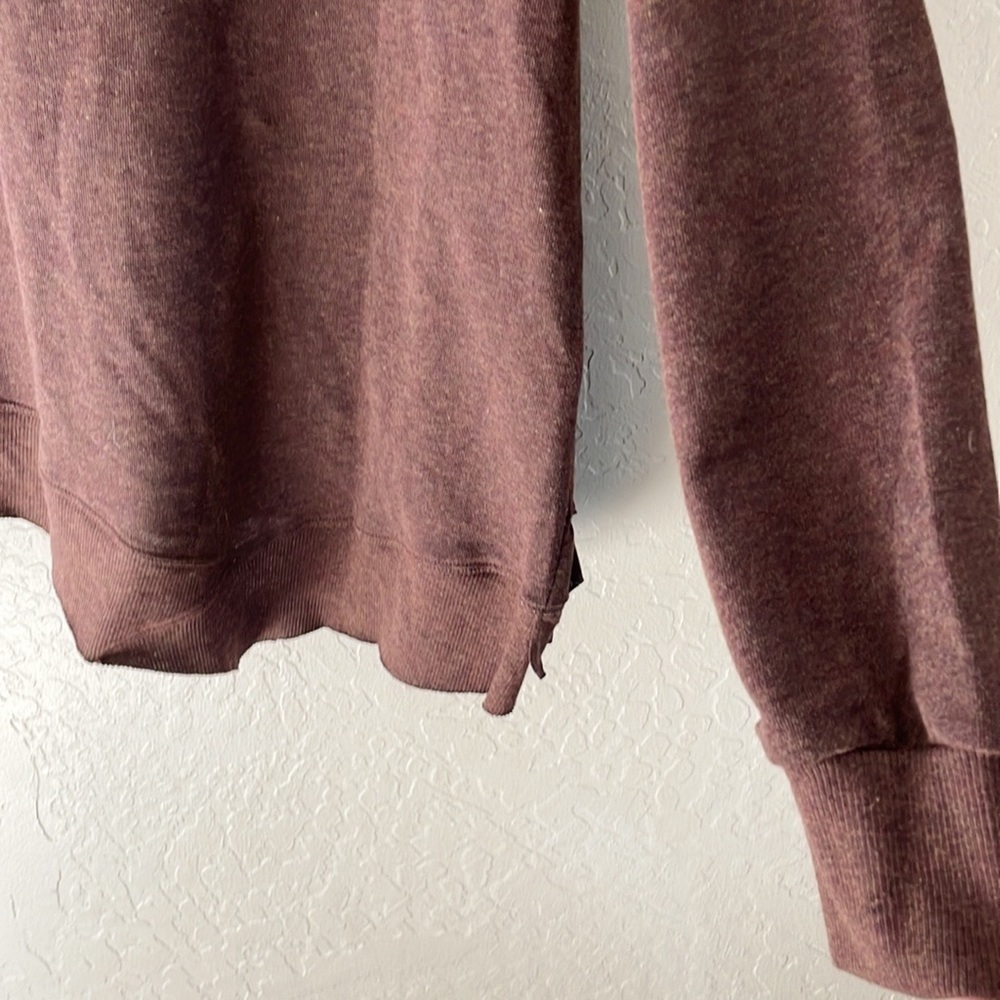 🌿Final Sale Anthro Mystree Brown‎ V Neck Ruffle Trim Sweater - Picture 9 of 12